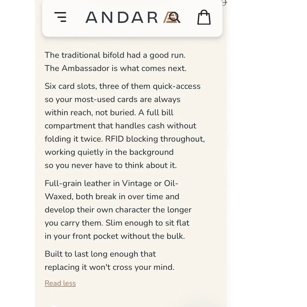 Andar ambassador wallet